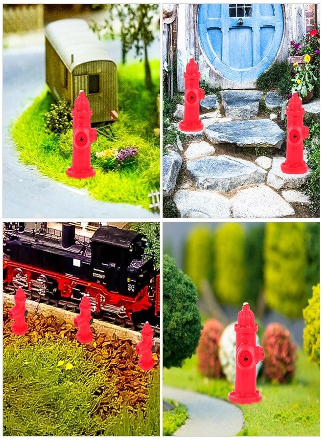 Yardwe Resin Fire Hydrant Model Set 12 Pieces Miniature Fire Hydrants for Dollhouse Fairy Garden Micro Landscape Outdoor D Cor 1.26 Inch - Image 5
